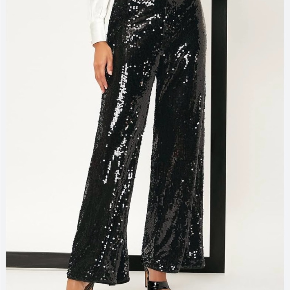 Sequin Black Women's Pants ZS .  XXL